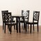 Baxton Studio Rava Modern and Contemporary Dark Brown Finished Wood 5-Piece Dining Set 179-11385-10896-Zoro - alternate 8